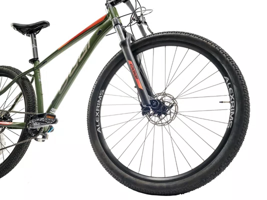 Bicicleta 29 Oggi Big Wheel 7.0 2026 Cues 9v Verde/Laranja Tamanho 19