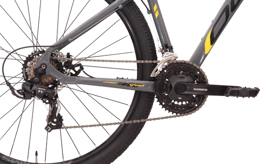 Bicicleta Oggi Aro 29 Float Sport 21v Tourney Grafite/Amarelo/Preto T17