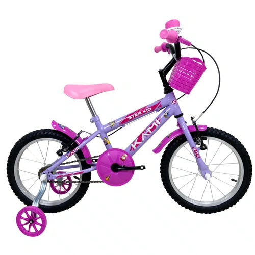 Bicicleta Aro 16 Kami STAR KID Lilas Bicicleta Aro 16 Kami STAR KID Lilas