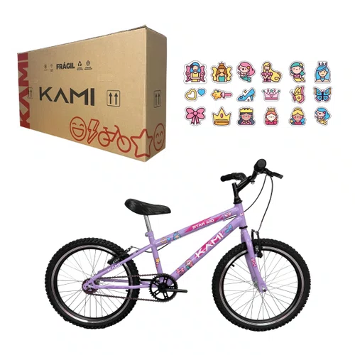 Bicicleta Aro 20 Kami STAR KID Lilas