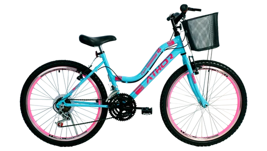Bicicleta aro 24 Athor Musa Azul/Rosa Bicicleta aro 24 Athor Musa Azul/Rosa
