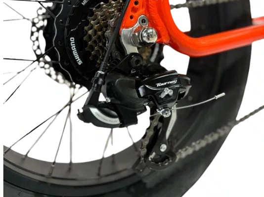 Bicicleta Eletrica StreetGO S12 Shimano 7v Laranja/Preto