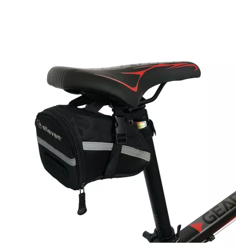 Bolsa de Selim Velcro 1,2L Preta/Cinza Elleven