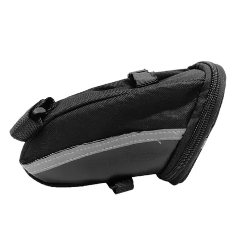 Bolsa de Selim Velcro 1,2L Preta/Cinza Elleven