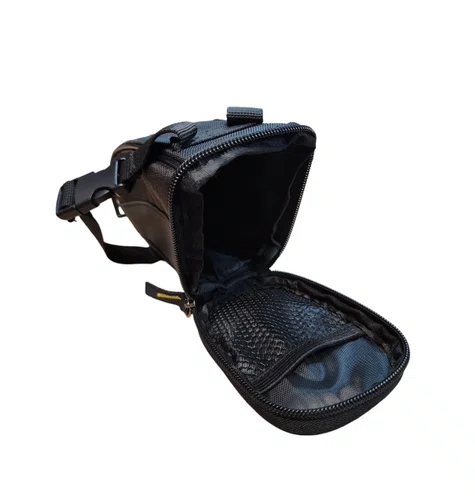 Bolsa de Selim Velcro 1L Preta/Cinza Elleven