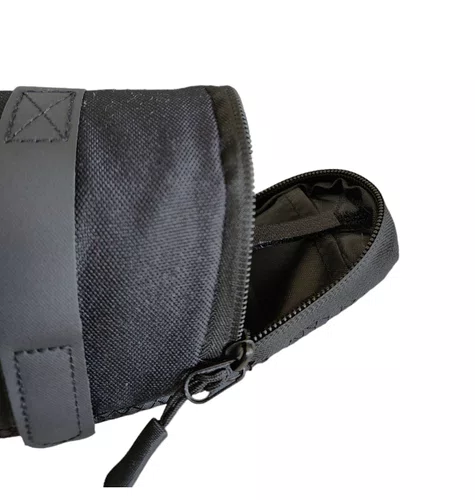 Bolsa de Selim Velcro 800ml Preta/Cinza Elleven