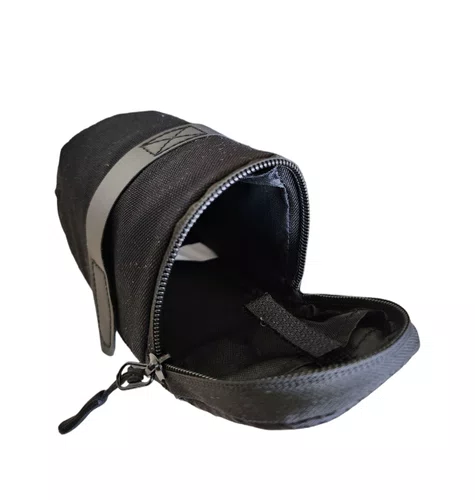 Bolsa de Selim Velcro 800ml Preta/Cinza Elleven