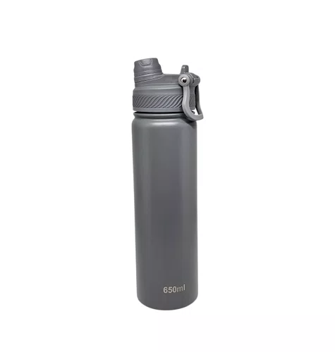 GARRAFA ELLEVEN TERMICA PREMIUM INOX 650ML MULTI BICO CINZA