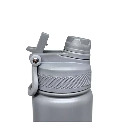 GARRAFA ELLEVEN TERMICA PREMIUM INOX 650ML MULTI BICO CINZA