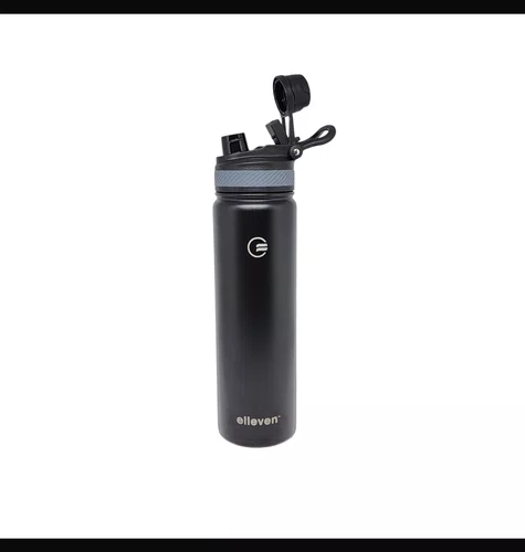 GARRAFA ELLEVEN TERMICA 650ML MULTI BICO PRETA