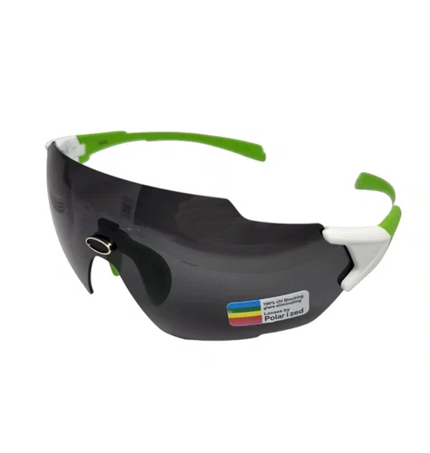OCULOS CICLISMO EL56 LENTE POLARIZADA BRANCO/VERDE