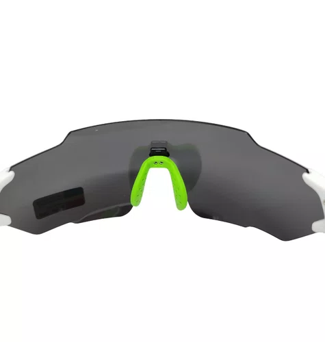 OCULOS CICLISMO EL56 LENTE POLARIZADA BRANCO/VERDE
