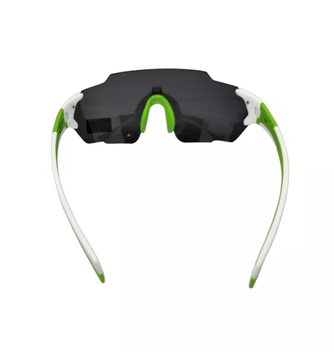OCULOS CICLISMO EL56 LENTE POLARIZADA BRANCO/VERDE