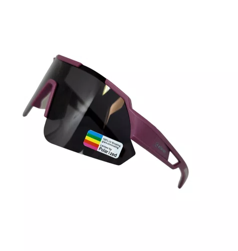 OCULOS CICLISMO EL61 LENTE POLARIZADA ROXO/CINZA