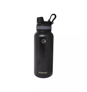 GARRAFA ELLEVEN TERMICA PREMIUM INOX 1000ML MULTI BICO PRETA