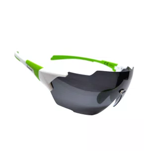 OCULOS CICLISMO EL56 LENTE POLARIZADA BRANCO/VERDE